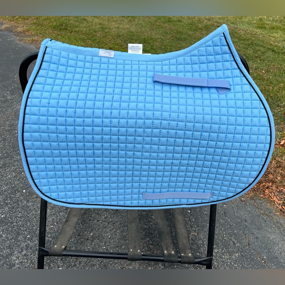 Sea blue PRI all purpose English jumping saddle pad